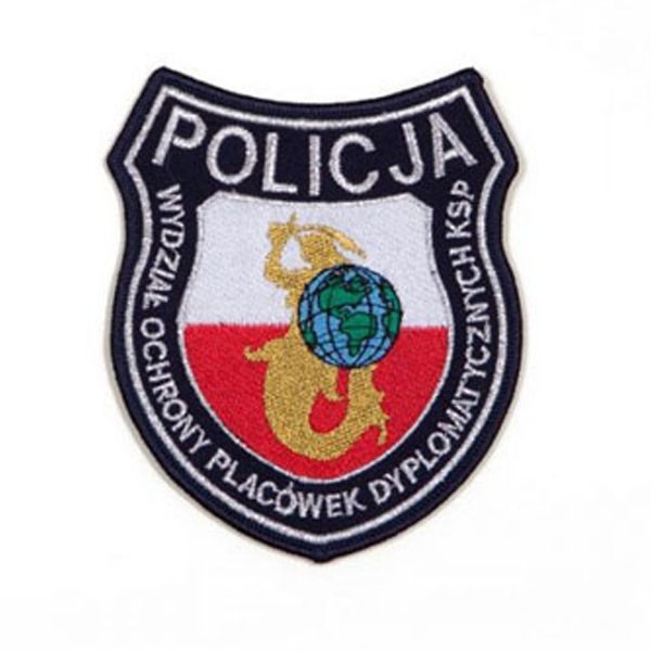 emblemat Policji Wydziału Ochrony Placówek dyplomatycznych KSP
