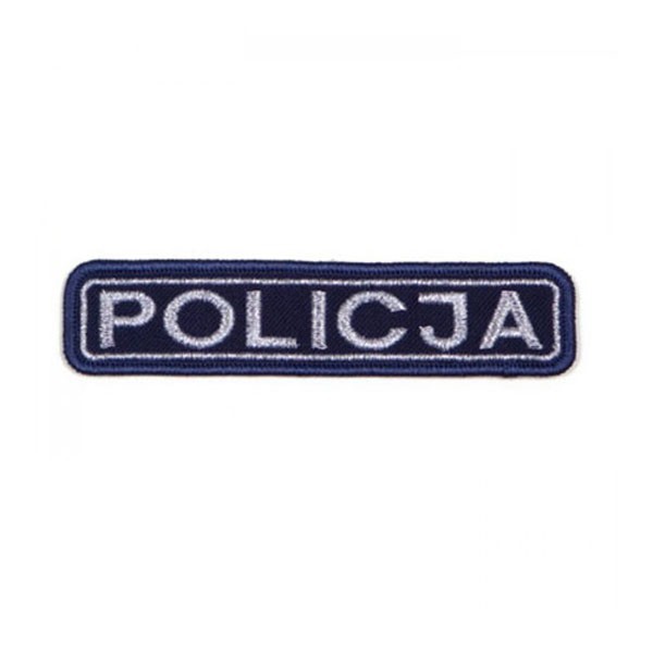 Emblematy z napisem Policja