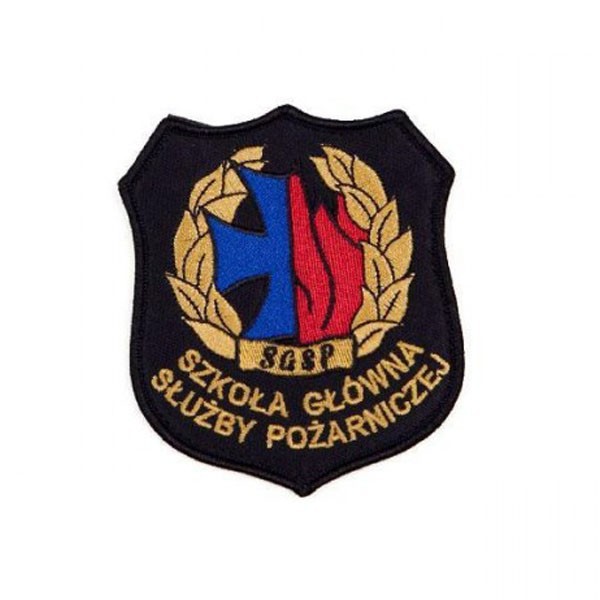 Emblemat naramienny Szkoły Głównej Służby Pożarniczej