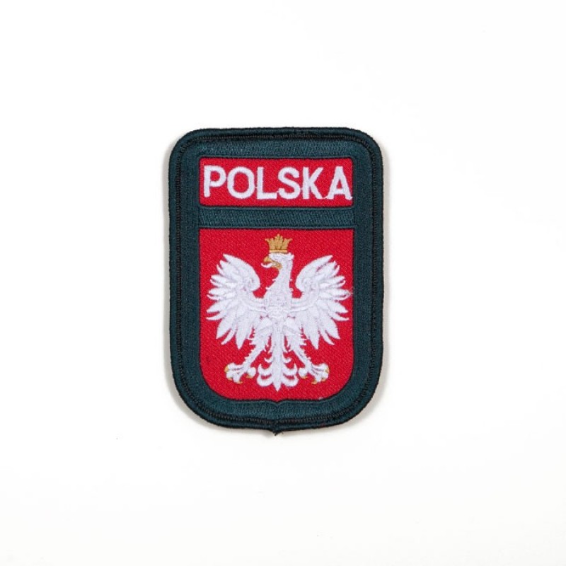 Emblemat Wojskowy z Godłem Polskim i Napisem Polska