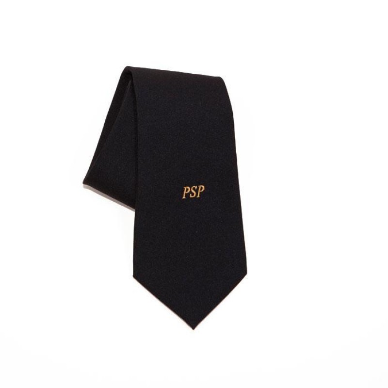 Krawat z haftowanym napisem PSP