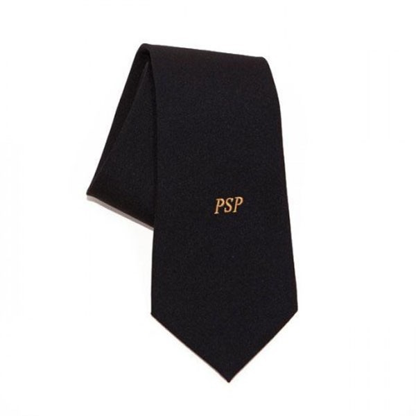 Krawat z haftowanym napisem PSP